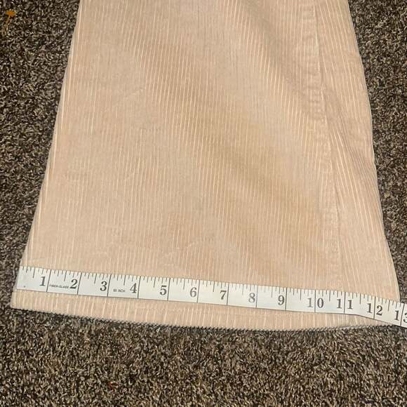 Vintage Lee High Rise Y2K Flare Bell Bottom Corduroy Trousers in Tan - Picture 3 of 8